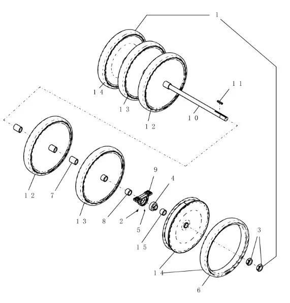 87450355 - колесо прикатывающее